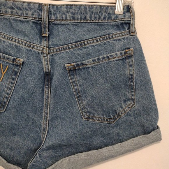 π«SOLD Wild Fable - Happy Embroidery Highest Rise Mom Shorts - Picture 9 of 13